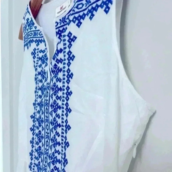 Vineyard Vines Fit n Flare Embroidered Shift Dress Size 14 Lined - Picture 3 of 6